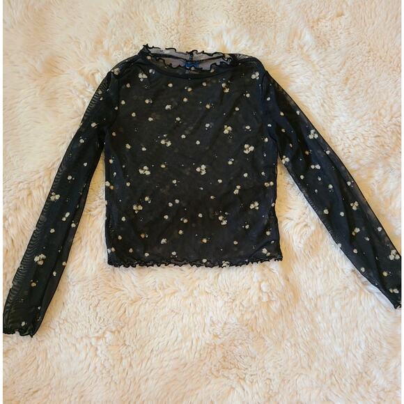 Girls Old Navy Sheer Mesh Long Sleeved Tops Lot Of 2 Size Xs 5 - Picture 2 of 7